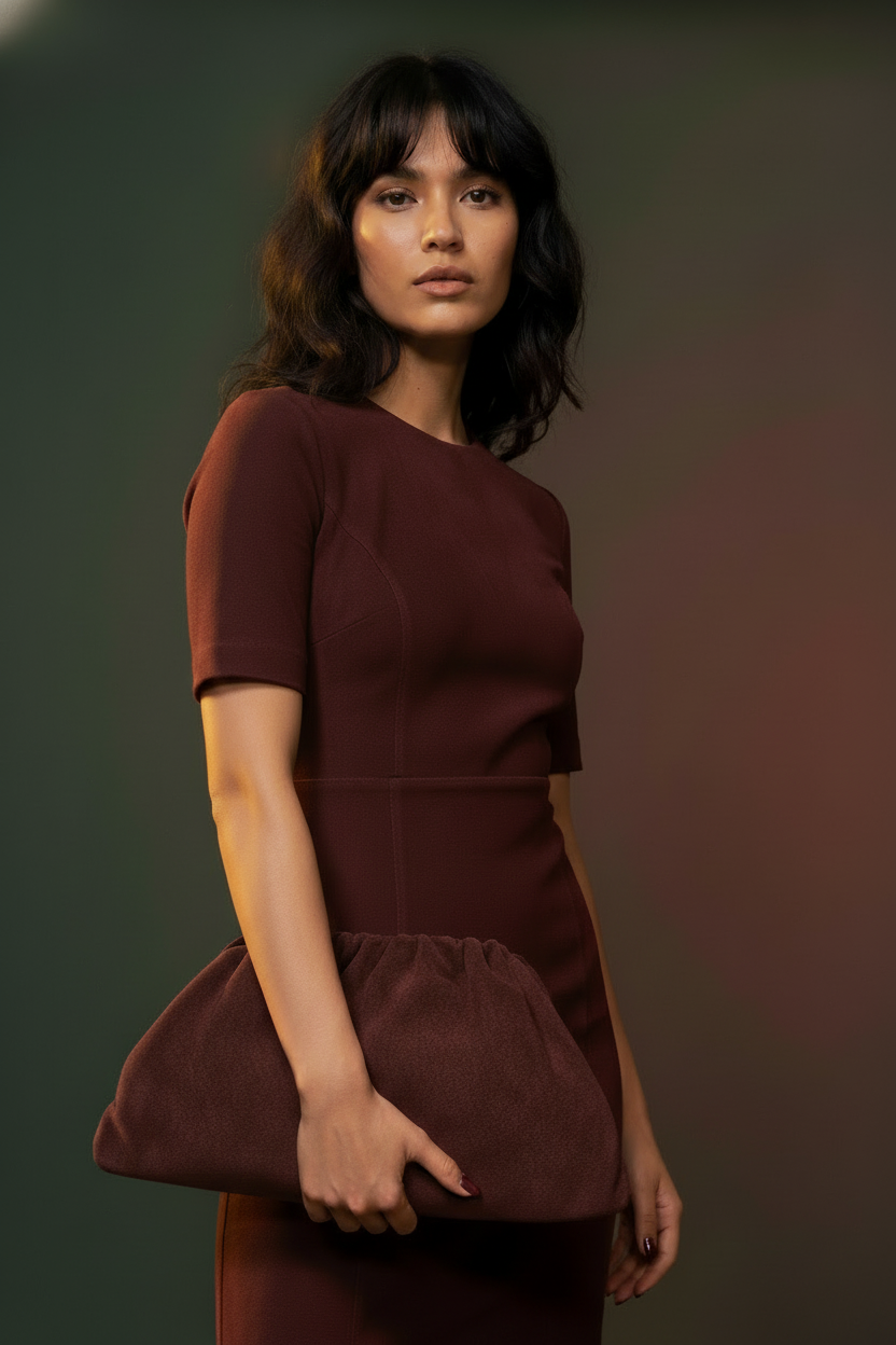 Pochette Corso Como – Maxi clutch (Nera) in suede dal fascino contemporaneo