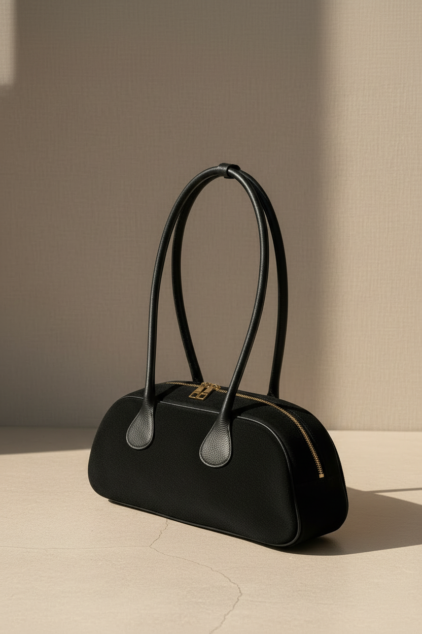 Mood Audace – Shoulder bag (Nera) in pelle e camoscio dal carattere deciso