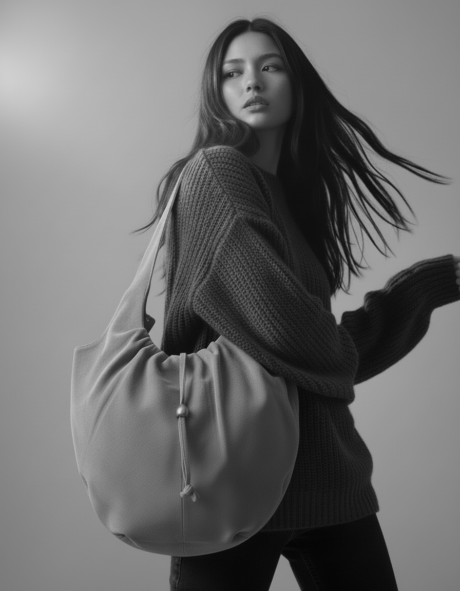 Mood BRERA – Shopper ovale (Bordeaux) di stile - Made in Italy