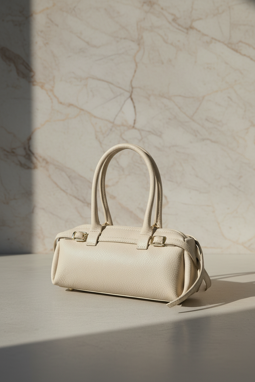 Mood opera - Mini bag (Beige) in vera pelle a mano o con tracolla