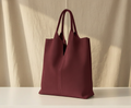 Mood NAVIGLI - Shopper (BORDEAUX) minimal in pelle scamosciata Made in Italy