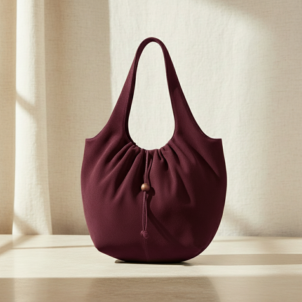 Mood BRERA – Shopper ovale (Bordeaux) di stile - Made in Italy