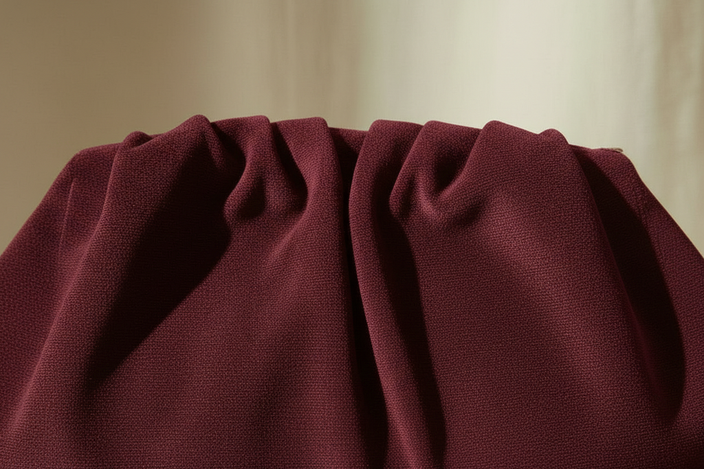 Pochette Corso Como – Maxi clutch (Bordeaux) in suede dal fascino contemporaneo