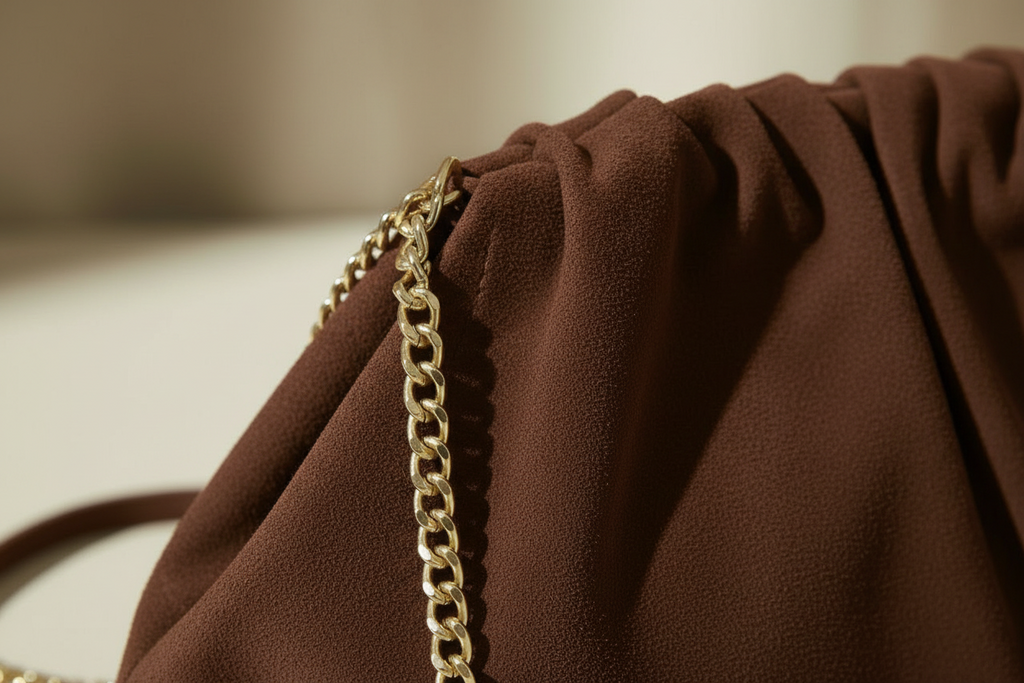 Pochette Corso Como – Maxi clutch (Marrone) in suede dal fascino contemporaneo